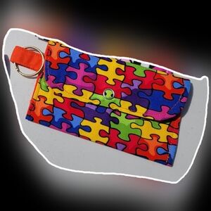 Colorful Puzzle Piece Kids Toy Pouch
